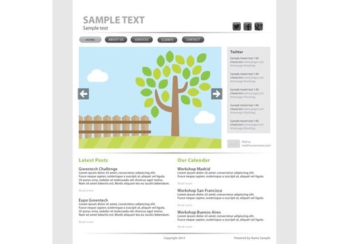 Eco Web Page Vector Template 