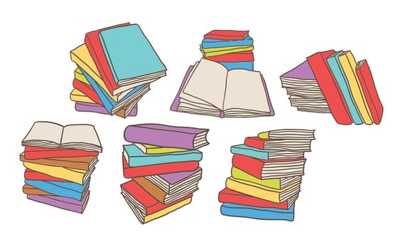 Free Stack of Books Vectors