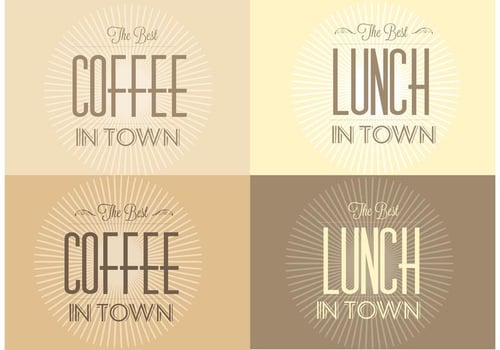 Free Retro Sunburst Cafe Backgrounds  vector