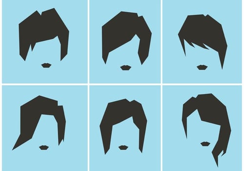 Free Women's Hair Style Vectors 
