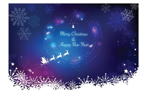 Santa's Sleigh Vector Background