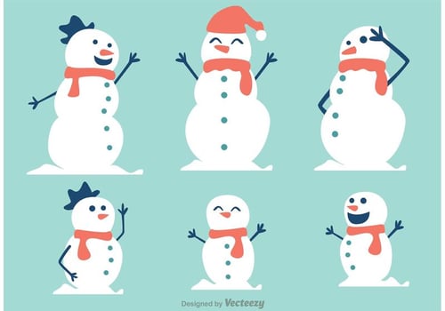 Snowman Family Vector Pack