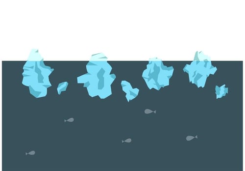 Floating Icebergs Vectors 