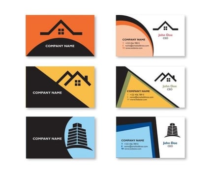 Modern Real Estate Visiting Card Design  vector