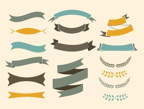 Free Vector Ribbons Set