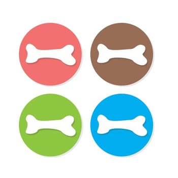 Dog Bone Icons Vector