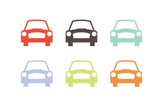 Car Front Silhouettes vector