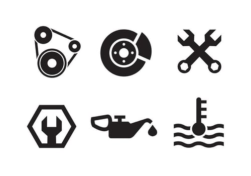 Piston Engine Icon Collection  vector