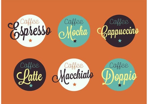 Vintage Espresso Badges vector