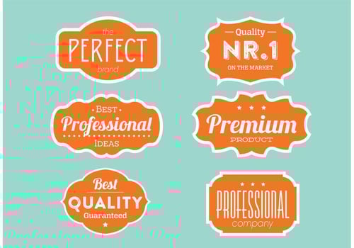 Quality Label Collection vector
