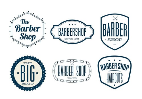 Vintage Barber Shop Labels vector
