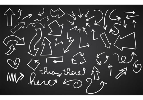 Hand Drawn Arrows vector