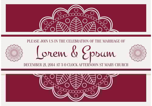 Indian Style Wedding Card vector