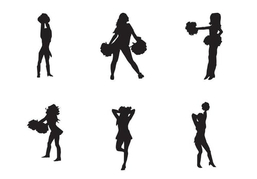 Free Vector Cheerleader Silhouette 