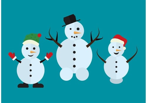 Snowman Isolated Design vector