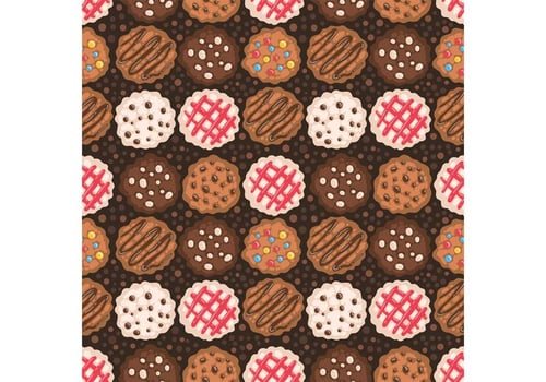 Free Chocolate Chip Cookies Pattern Vector
