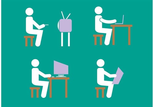 Stick Figure Icon Vector Set