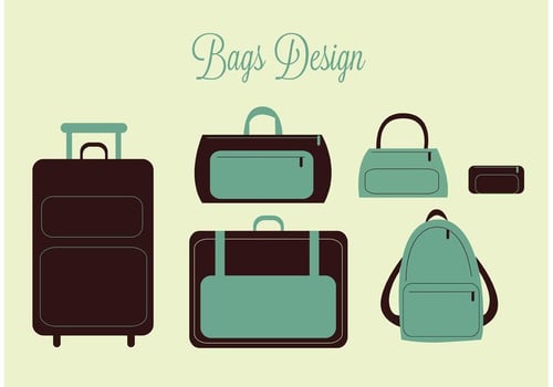 Free Vector Travel Bags and Suitcase Vectors