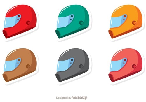 Racing Helmets Vector Pack
