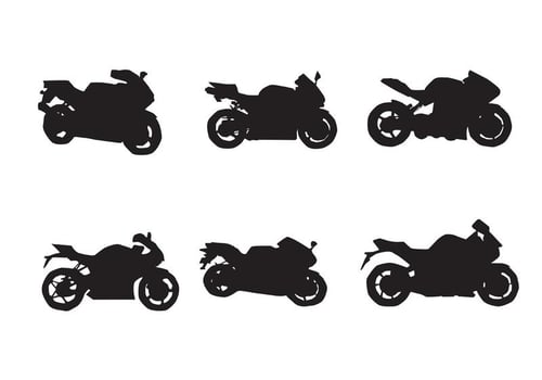 Free Motorcycle Vector Silhouettes Two