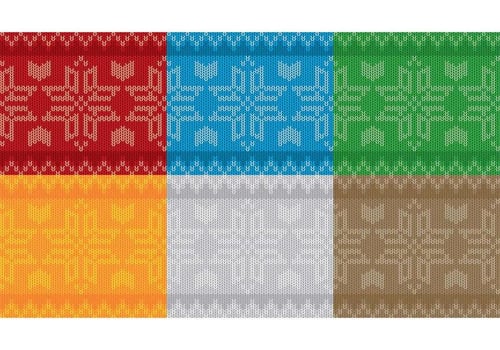 Christmas Snowflake Sweater Patterns  vector