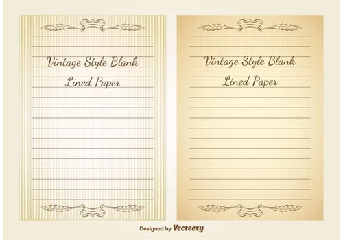 Blank Vintage Lined Paper vector
