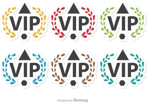 Laurel VIP Icon Vectors 