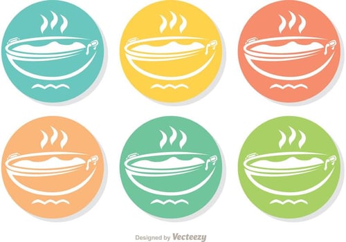 Colorful Pan Icons Vector Pack