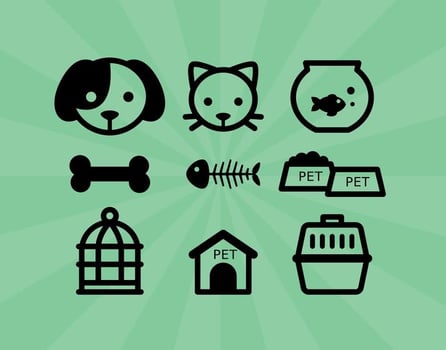 Pet Icons vector