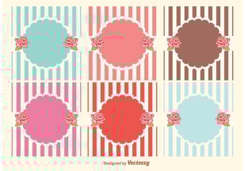 Shabby Chic Style Labels vector