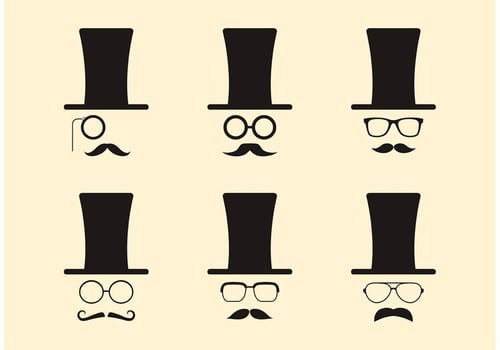Hipsters Through the Decades  vector