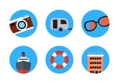 Summer Travel Icon Vectors