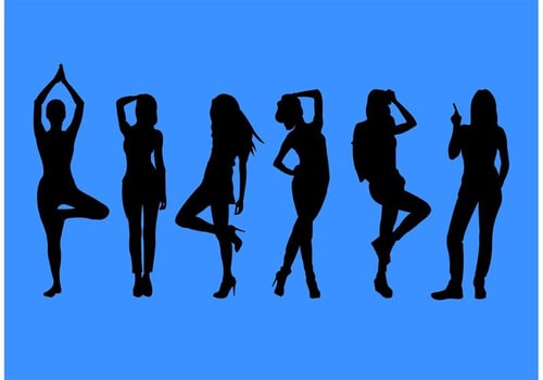 Woman Silhouette Vector Set
