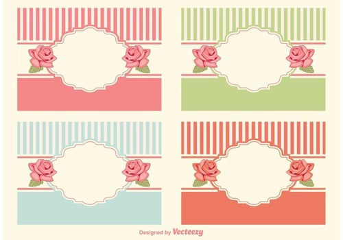 Shabby Chic Style Labels vector