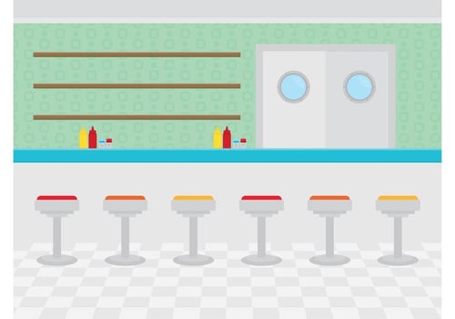 Restaurant Interior Diner  vector