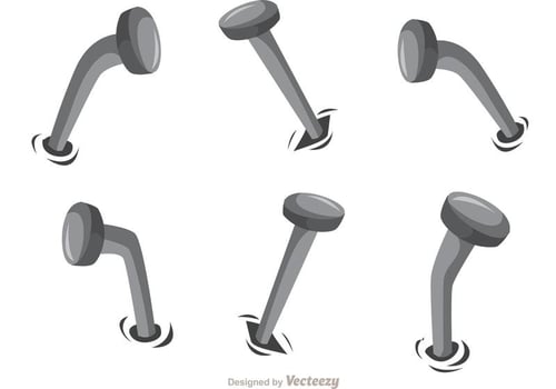 Nails In Wall Vector Pack