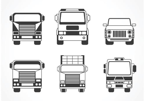 Free Vector Truck And Car Silhouette