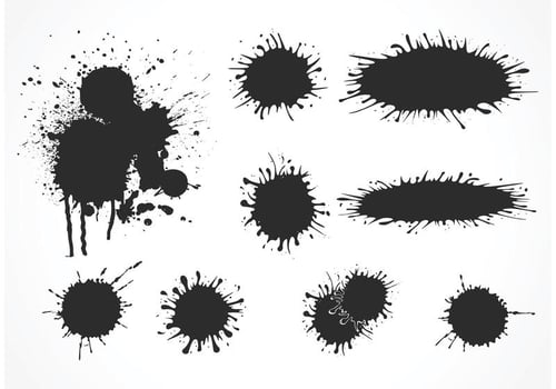 Vector Mud Splatter Set