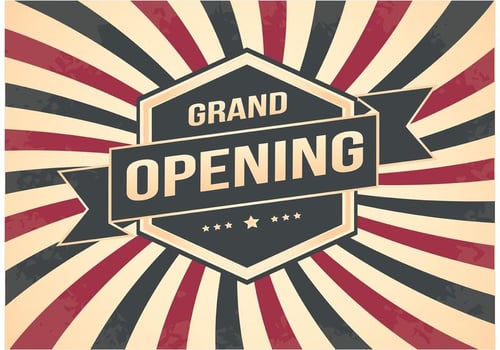Grand Opening Retro Style Background vector