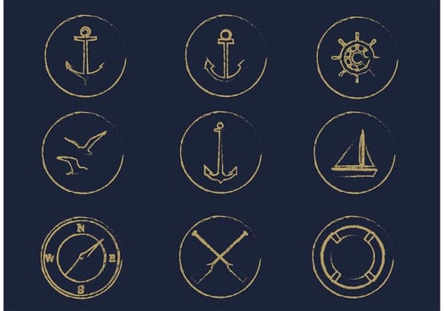 Free Vector Nautical Icon Set