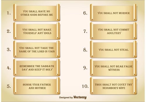 Ten Commandments vector