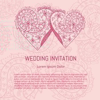 Indian Wedding Card Vector 