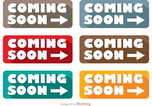 Simple Coming Soon Arrow Vectors 