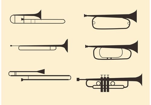 Brass Musical Instrument Vectors 