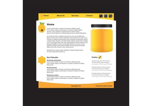 Natural Product Website Template  vector