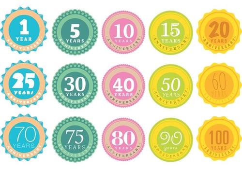 Anniversary Badges  vector