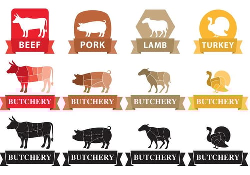 Meat Logos vector