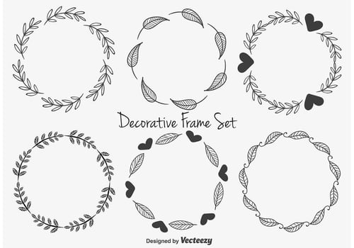 Cute Decorative Frames vector