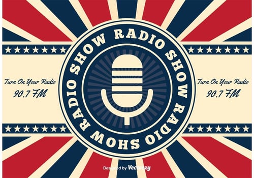 Retro American Radio Show Background vector