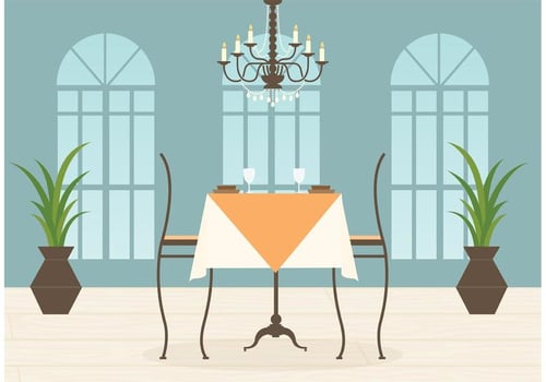 Restaurant Interior Vector